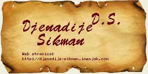 Đenadije Šikman vizit kartica